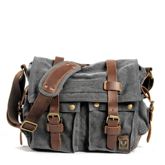 Leather Men Briefcase Travel Handbag