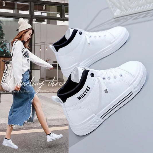 Trend White Flat Casual Sports Designer Running Shoes for ladies