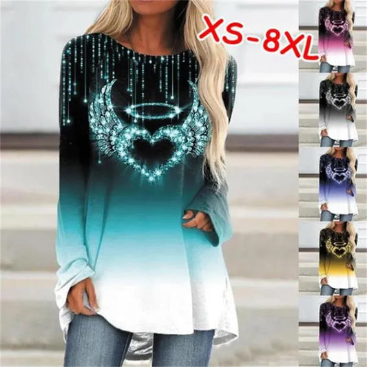 3D Printed Shirts Loose Tunic T-shirts Pullover Blouses