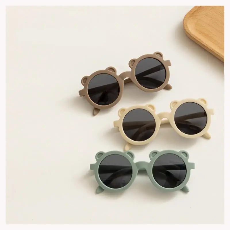 FGHGF Fashion Children's Sunglasses Infant's Retro Solid Color Ultraviolet-proof Cute Round Protection Outdoor Glasses
