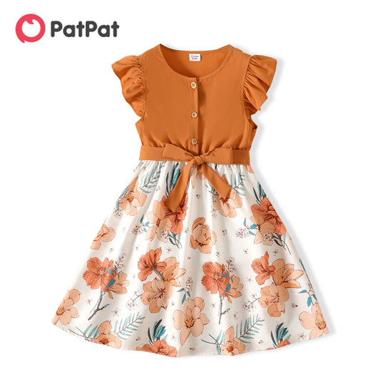 Girl Dresses for Very Elegant Party Ruffled Floral Print