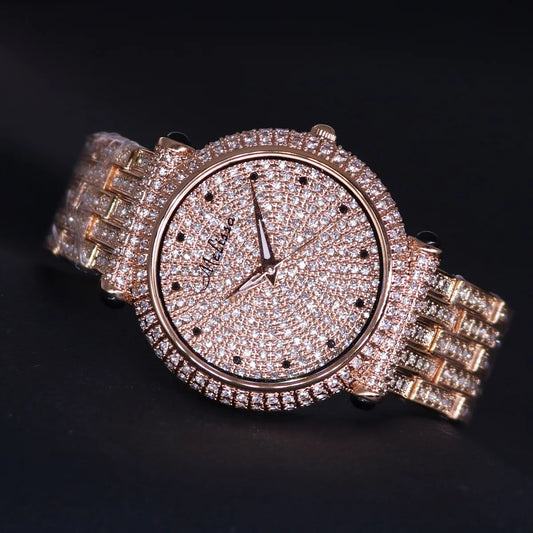 Luxury Lady Watch Elegant Full Rhinestone CZ Fashion