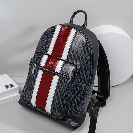 Leather Men Genuine Luxury Fashion Brand Design Travel Water Proof Bag