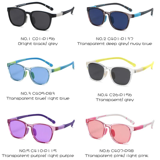 Children Sunglasses Girls TR Silicone Eyeglasses Frame Outdoors Beach Shade Eyewear