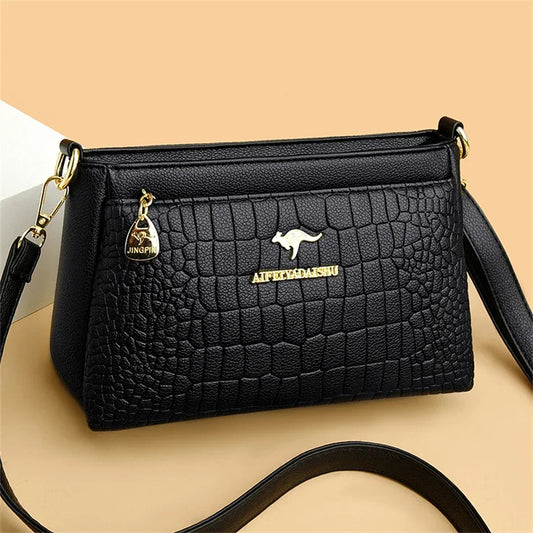 Luxury Designer Ladies Handbags / High-Quality Leather Shoulder Bags for Women