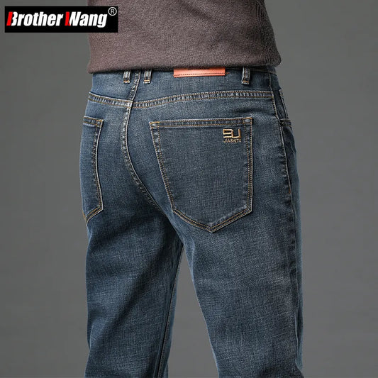 Men's Cotton Stretch Slim Jeans Straight Version