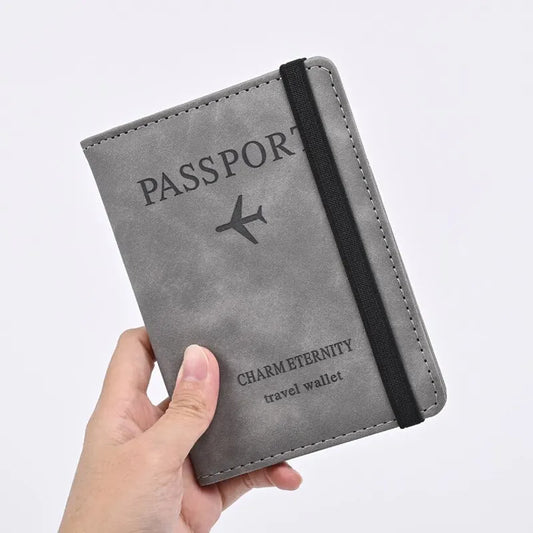 Men Leather Travel Passport Purse